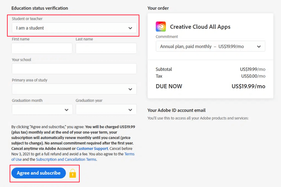 photoshop student discount educational data