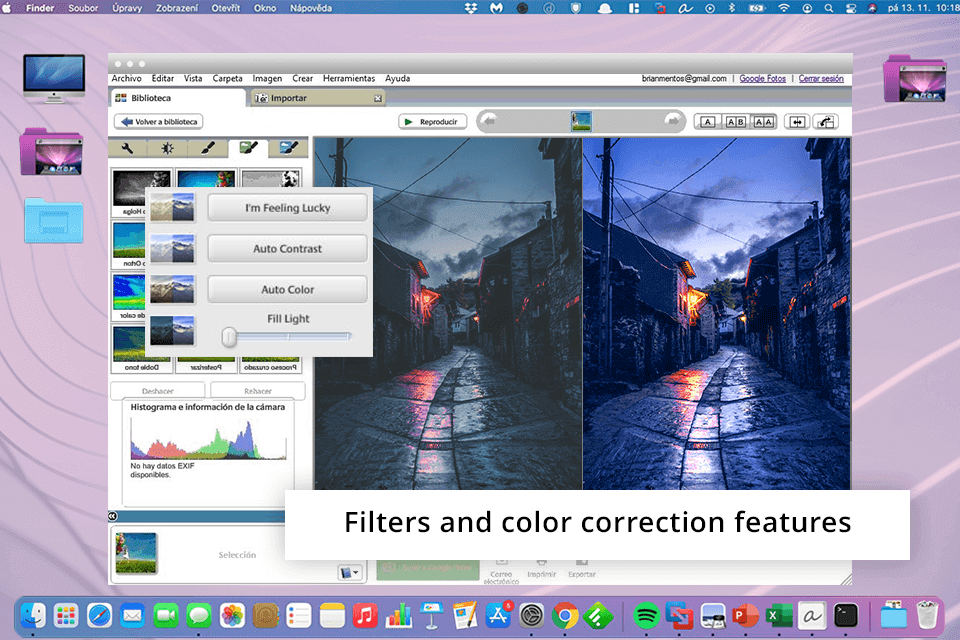 picasa for mac screen