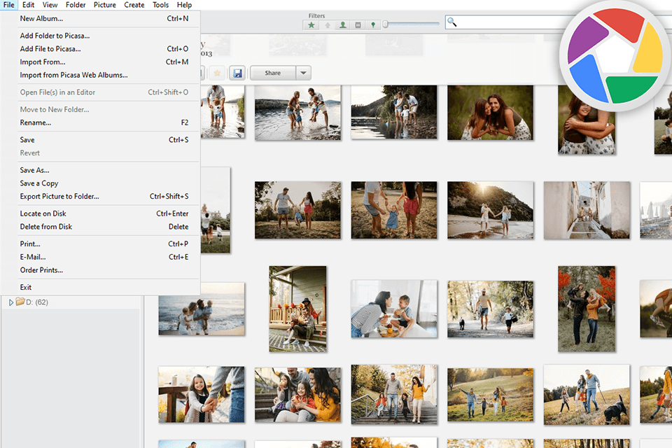 picasa interface