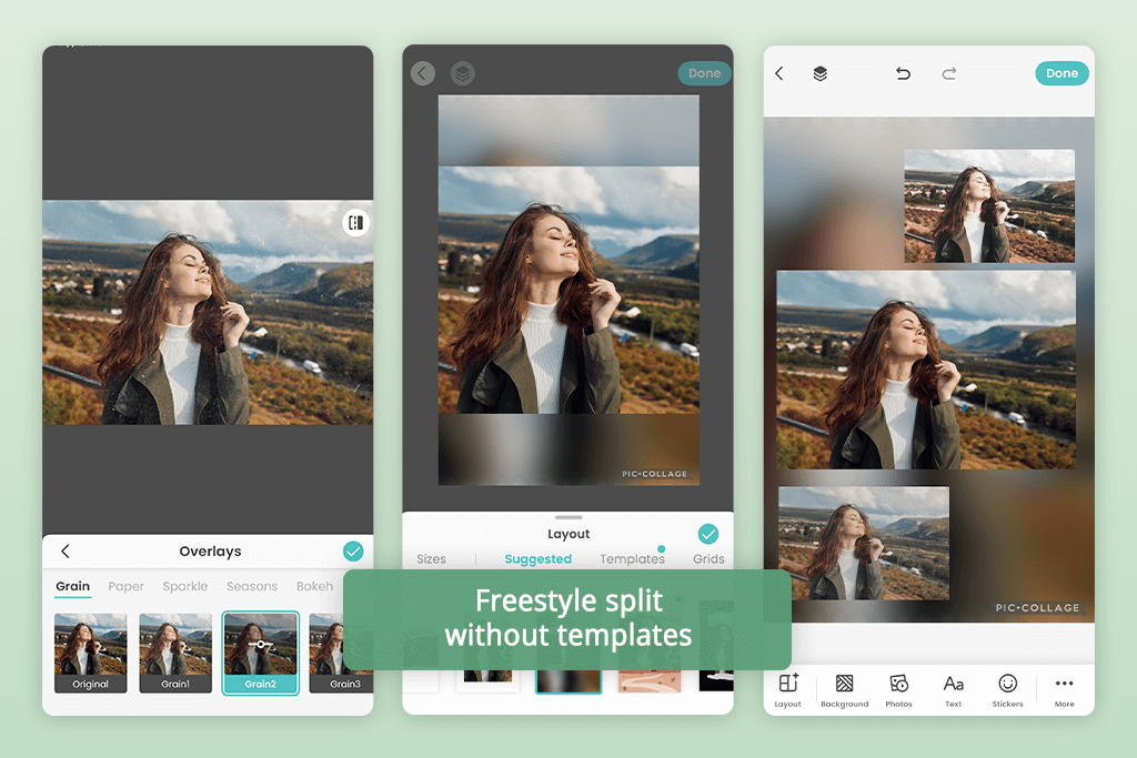piccollage split screen photo app