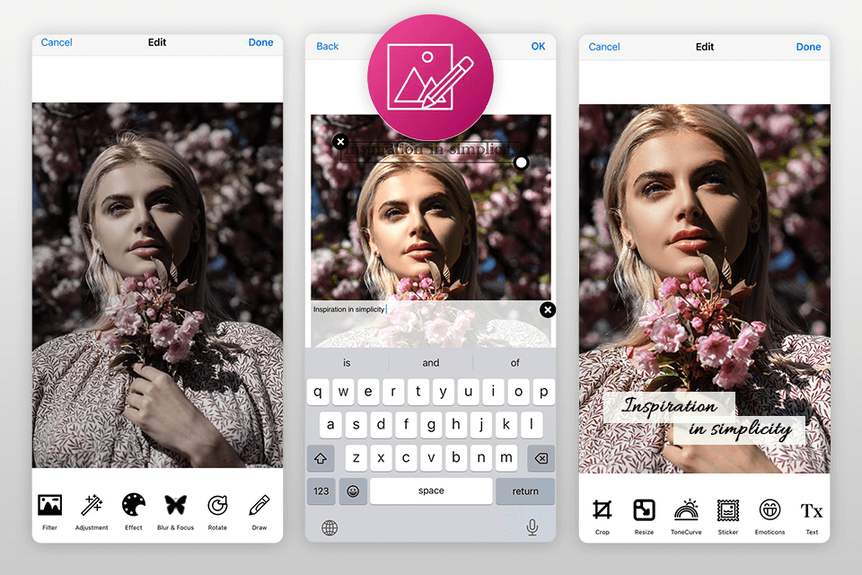 piclab add caption to photo app