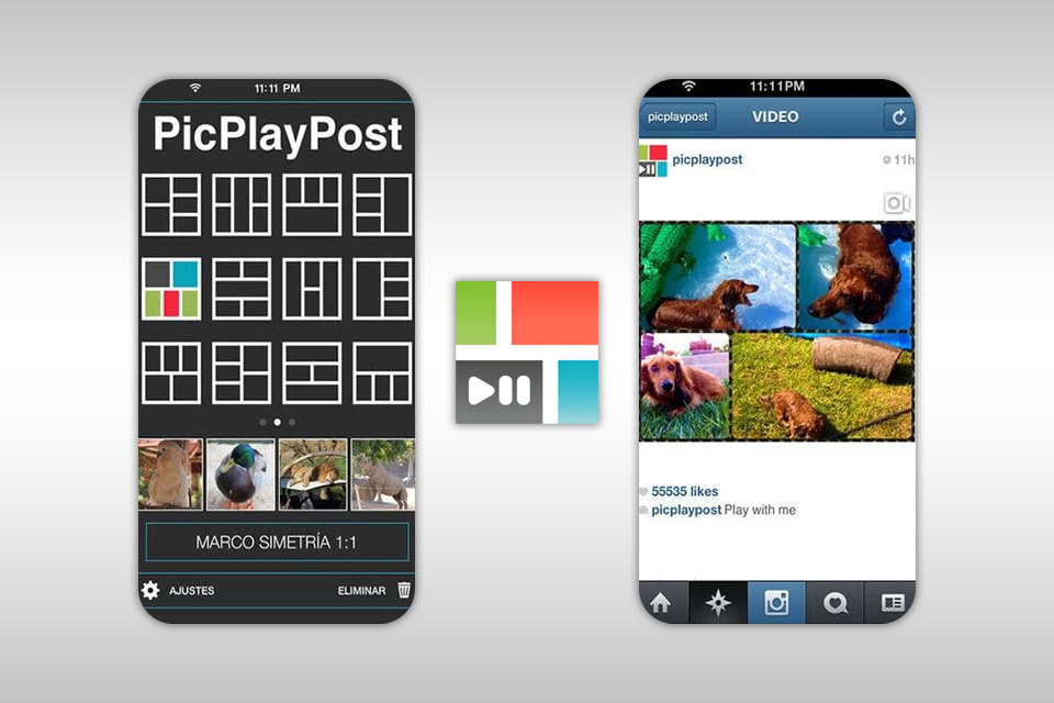 picplaypost video collage app