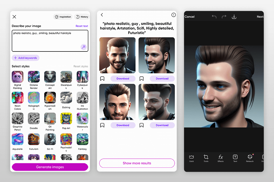 picasrt ai avatar ai profile picture generator interface