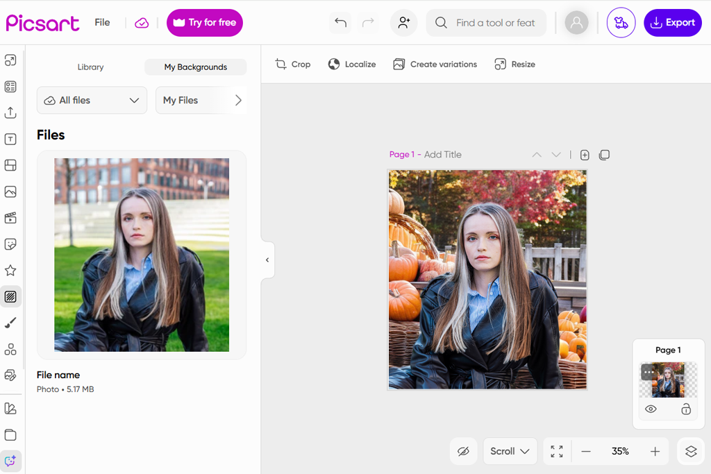 picsart ai background generator