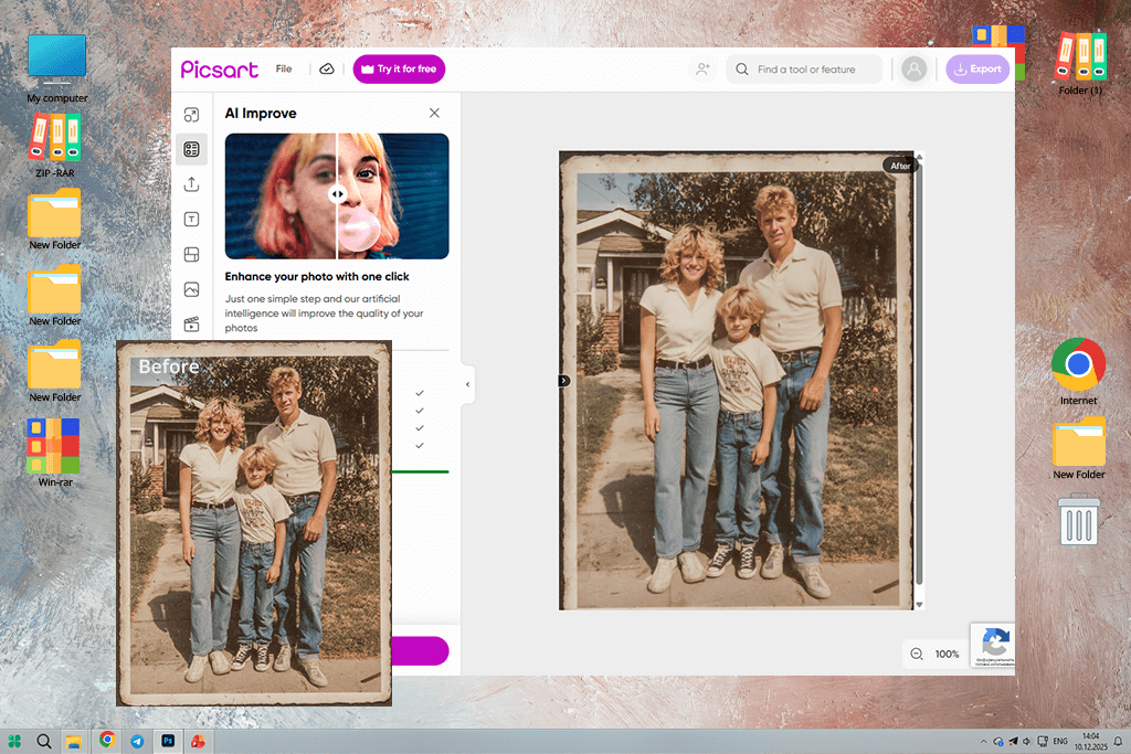 picsart ai photo restoration tool