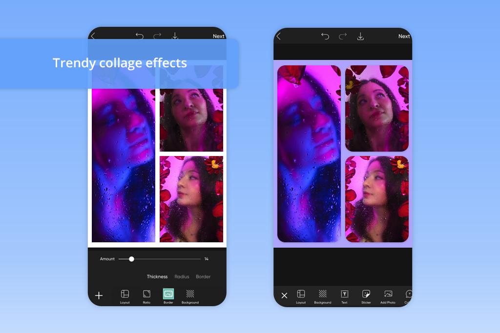 picsart photo grid maker interface