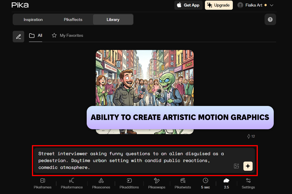 pika ai motion graphics generator