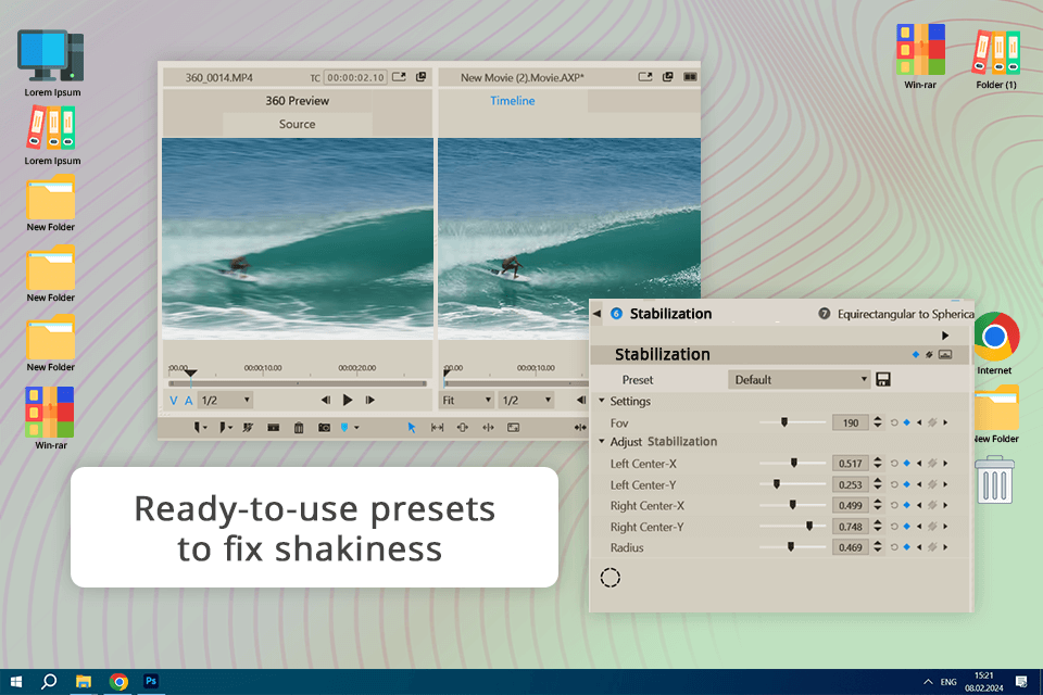 pinnacle studio video stabilization software