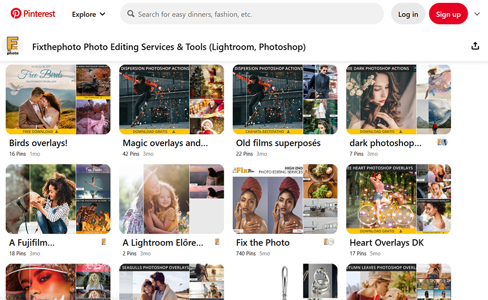 pinterest for photographers presets