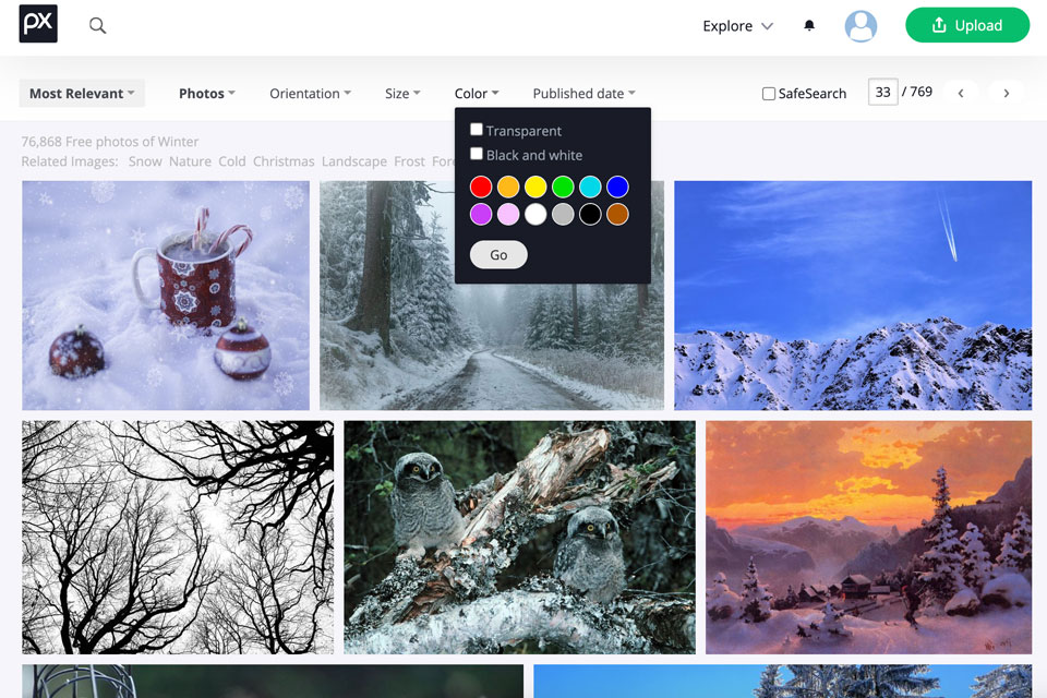 pixabay pexel alternative interface