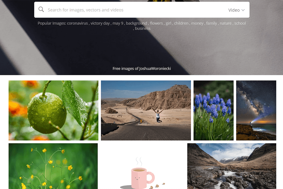 pixabay stock video site interface