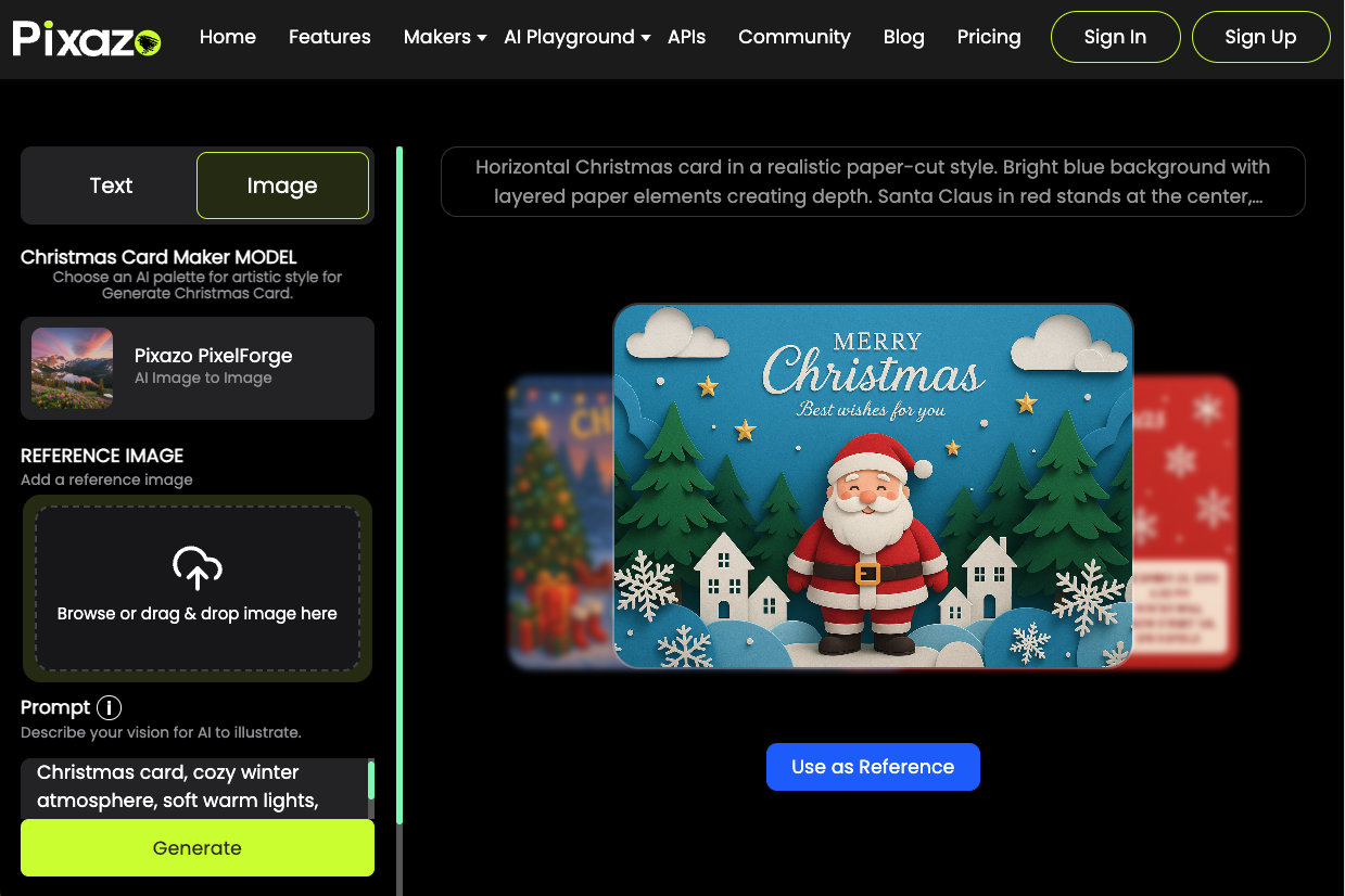 pixazo holiday card maker