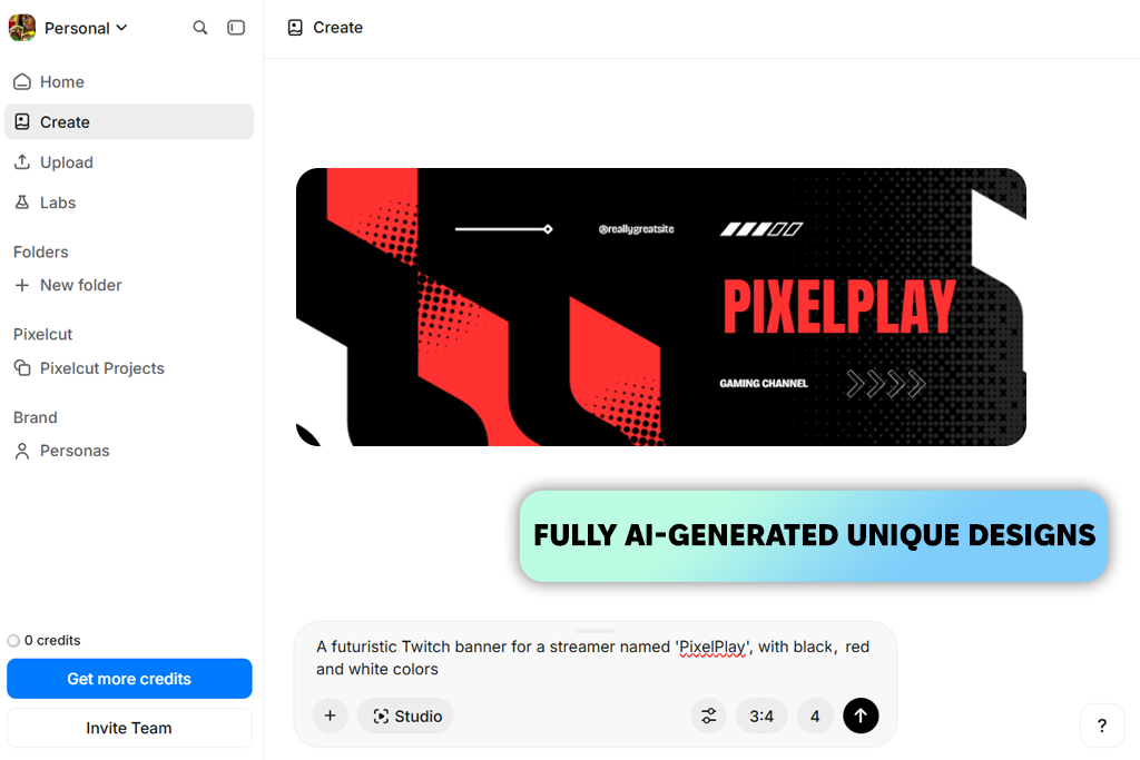 pixelcut interface
