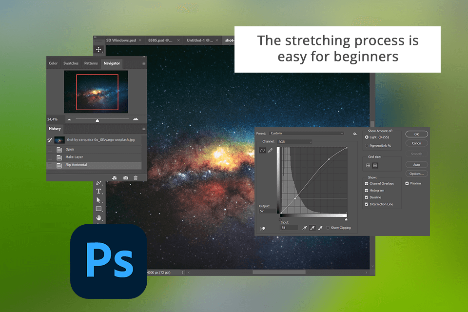 photoshop stretching