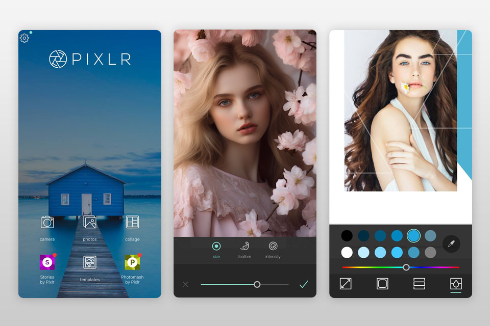 pixlr app to enhance photo quality interface