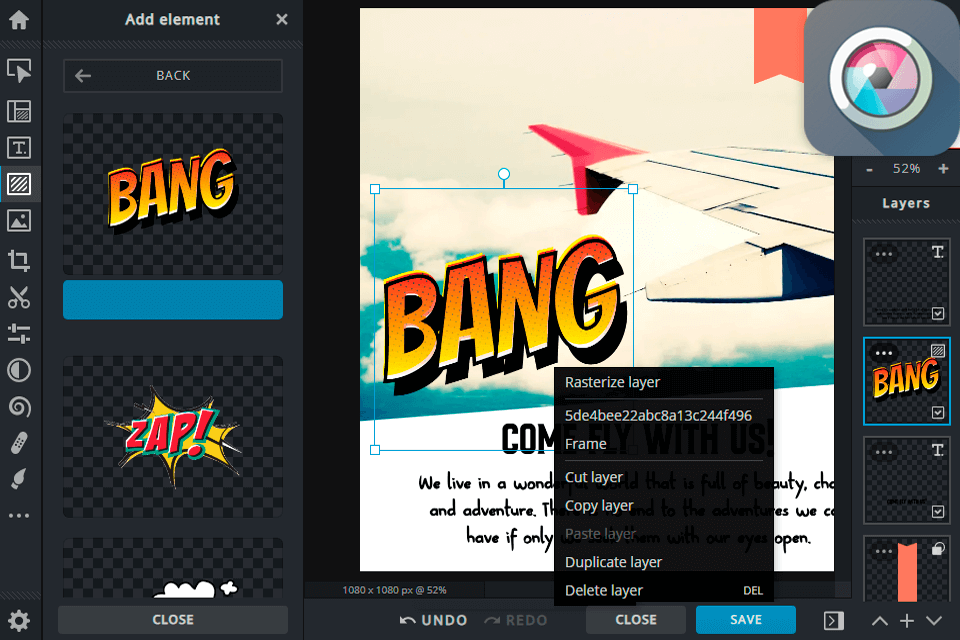pixlr interface