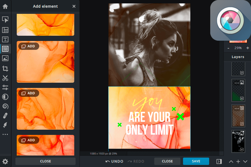 pixlr interface