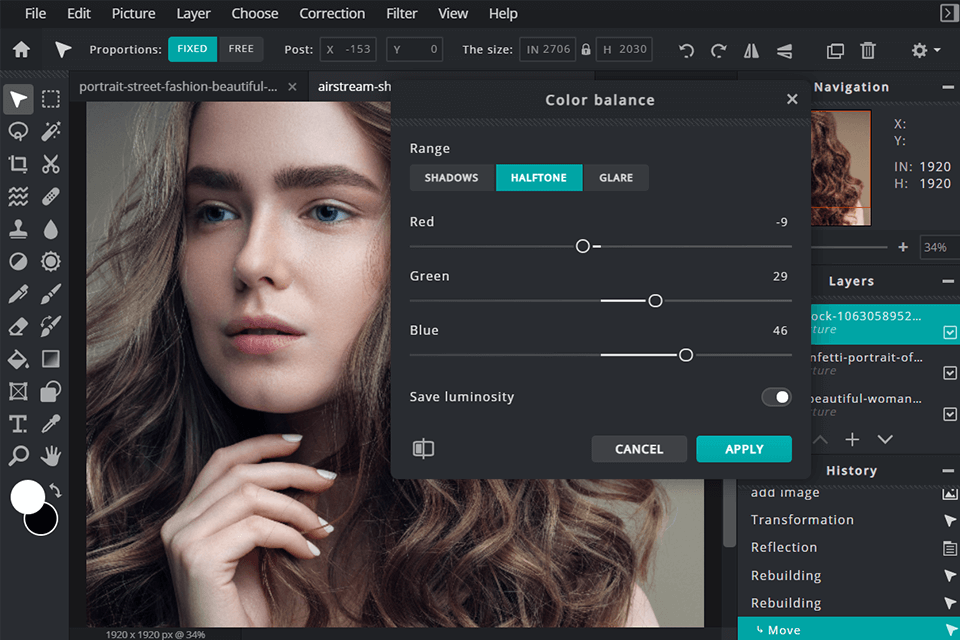 واجهة بديلة للصور pixlr