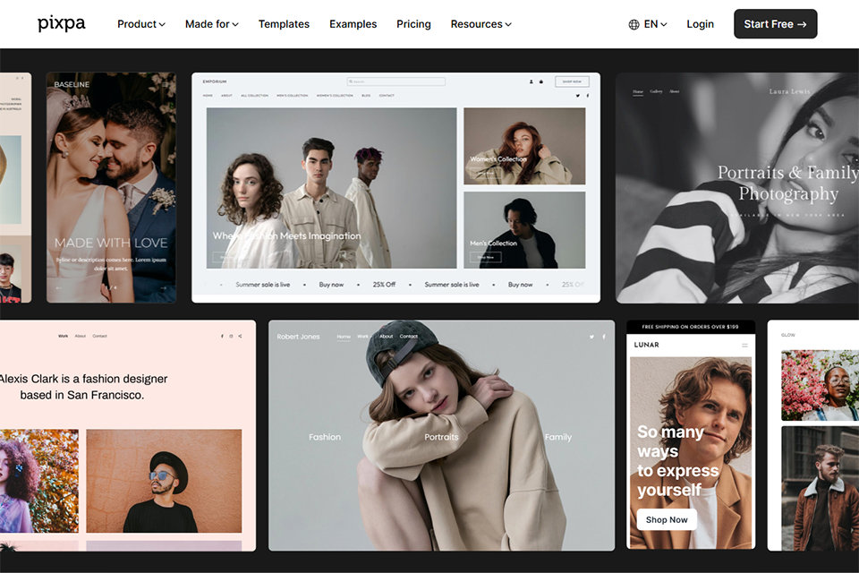 pixpa adobe portfolio alternative
