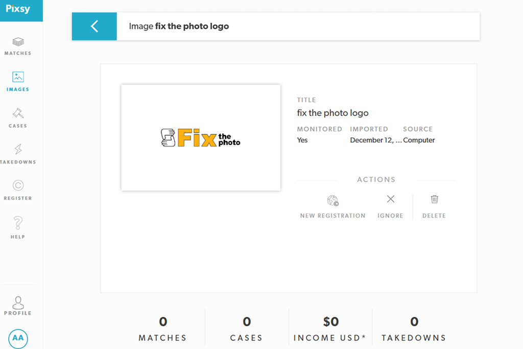 pixsy image copyright checker