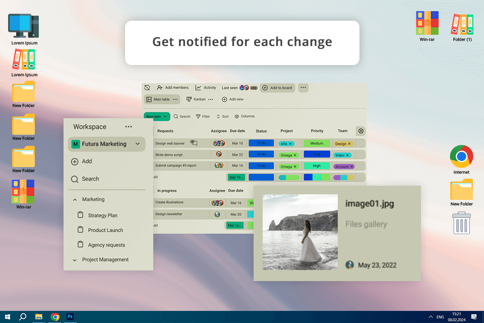 plaky project management software for video production interface