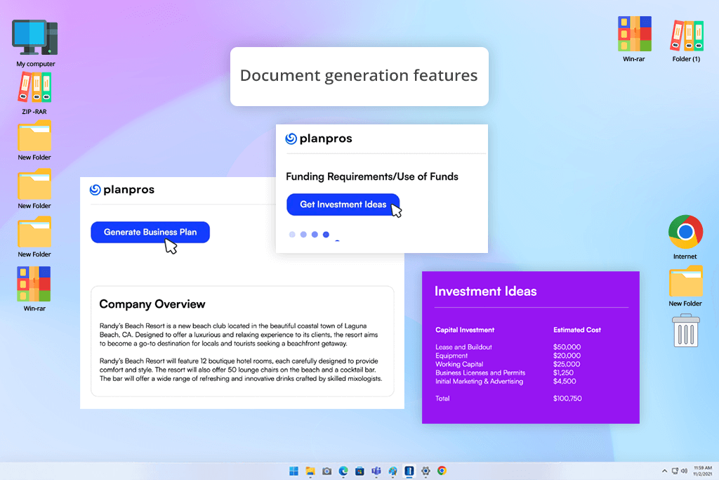 planpros generative ai tool for business