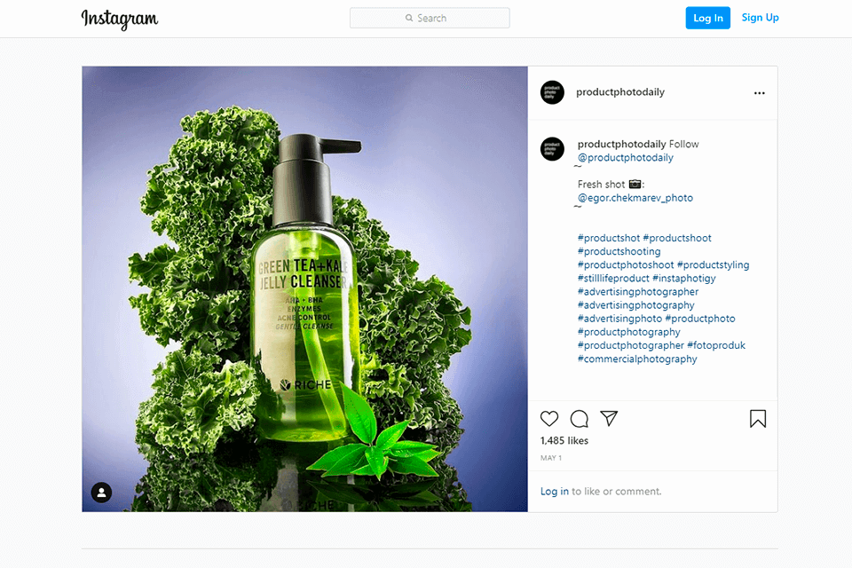 plants product photography props