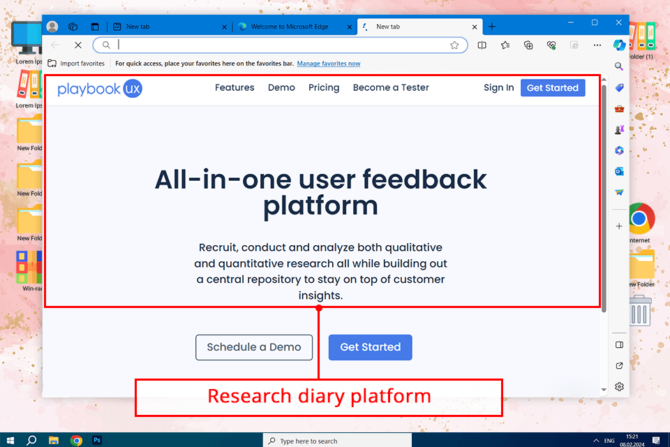 playbookux user research software interface