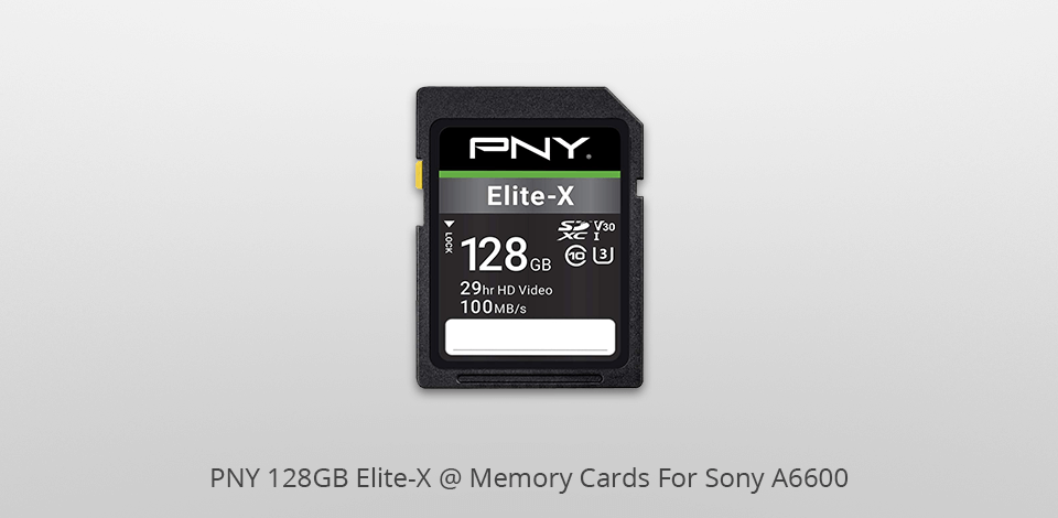 pny 128gb elite-x memory card for sony a6600