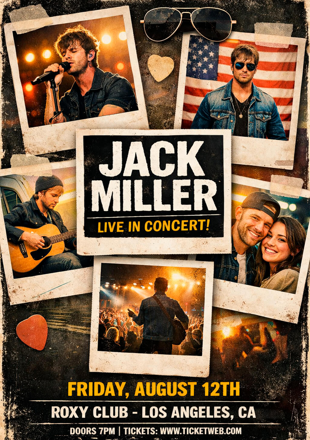 polaroid pop concert flyer idea