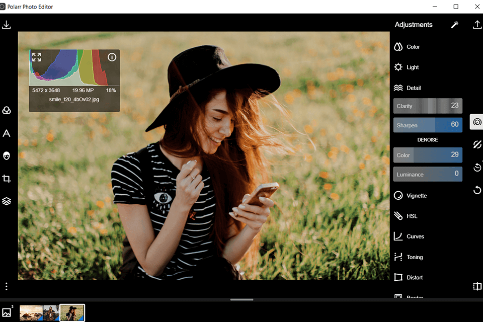 polarr واجهة بديلة مجانية lightroom