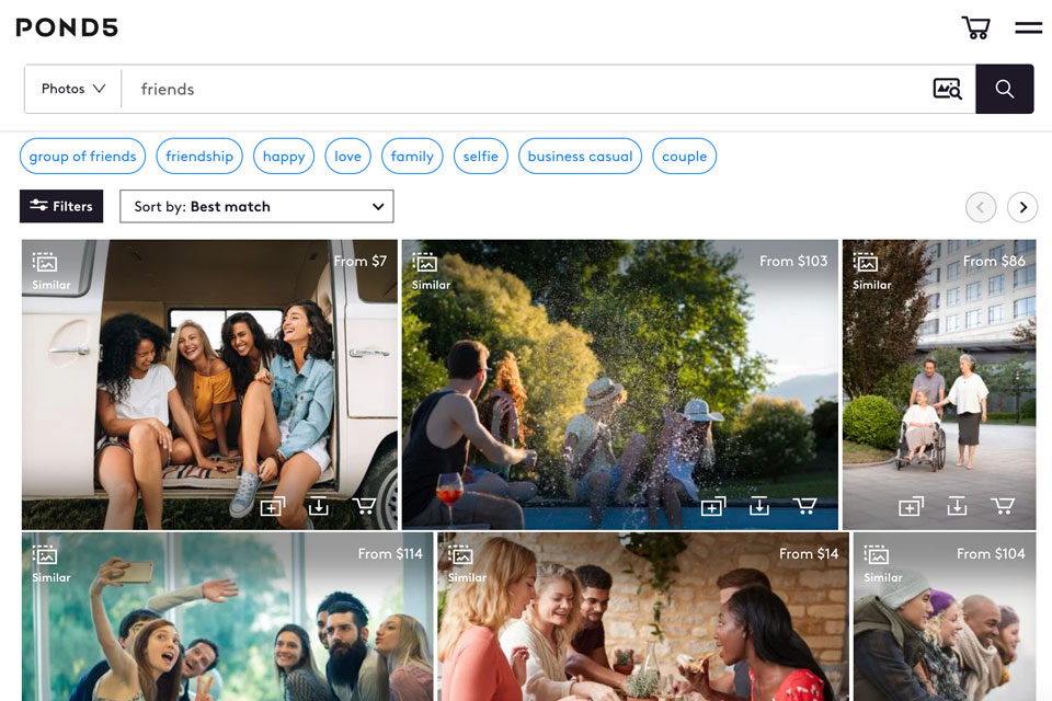 pond5 storyblocks alternative interface