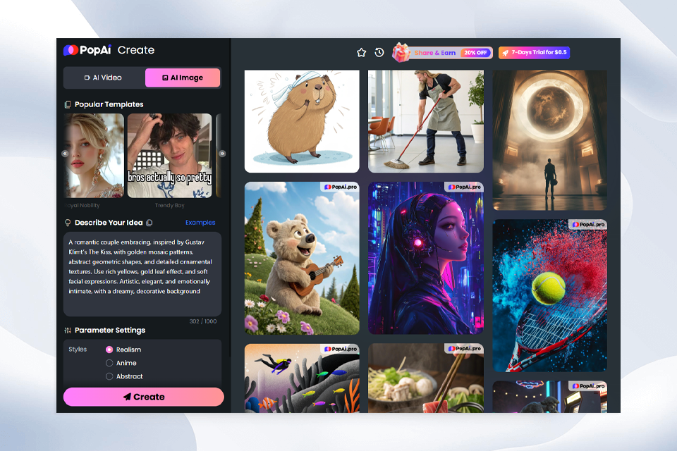 popai pro ai art prompts generator