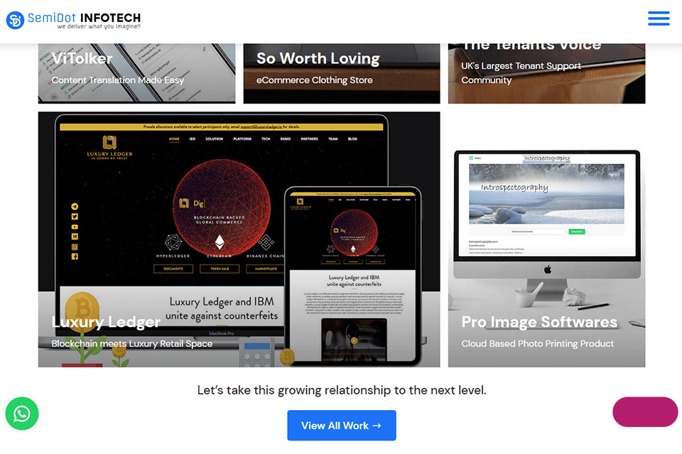 portfolio semidot infotech