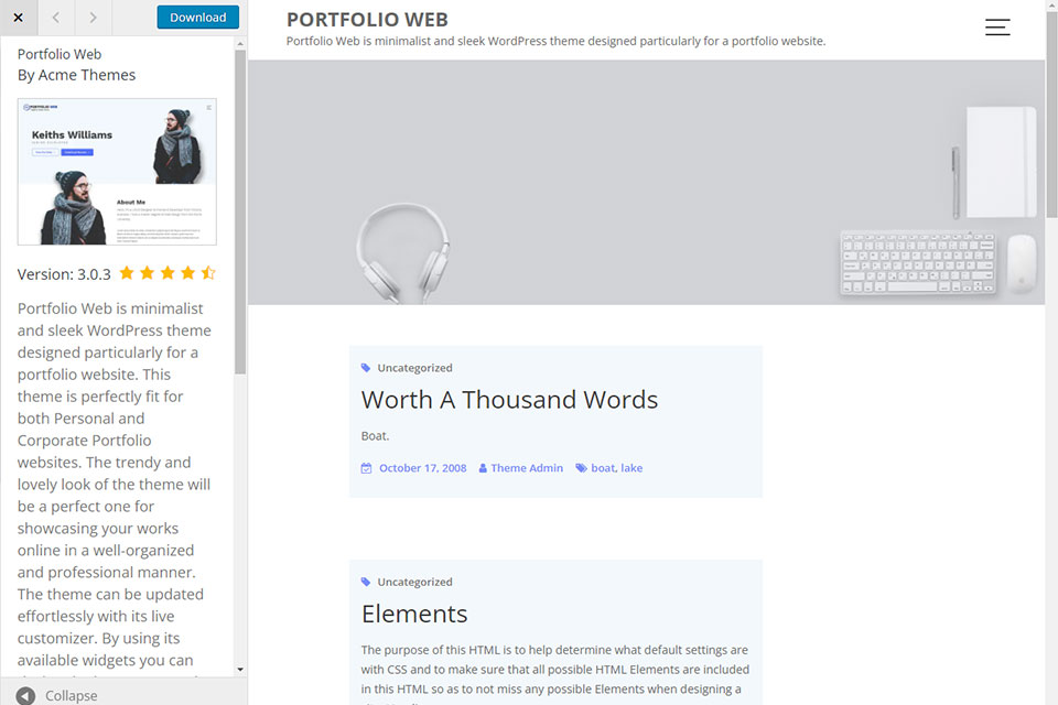 portfolio web free wordpress theme for portfolios