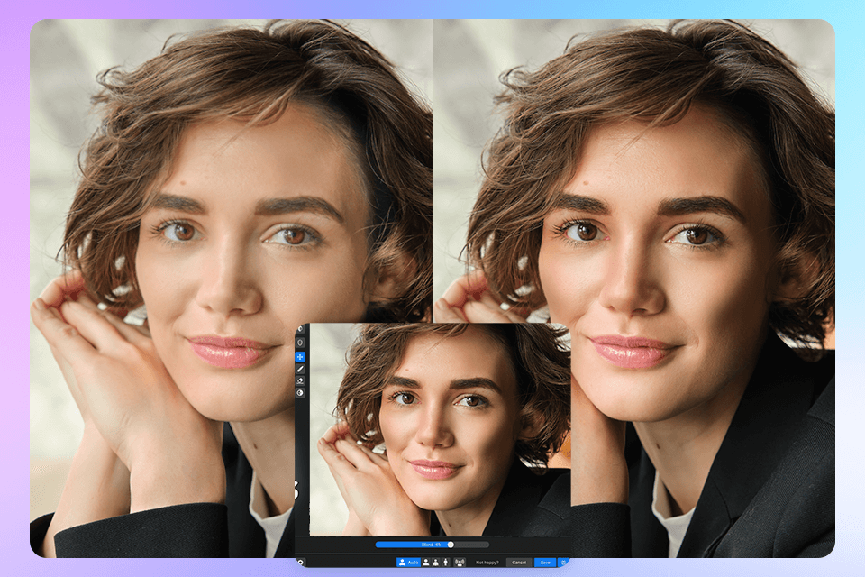 portrait volumes retouch4me photoshop panel sample