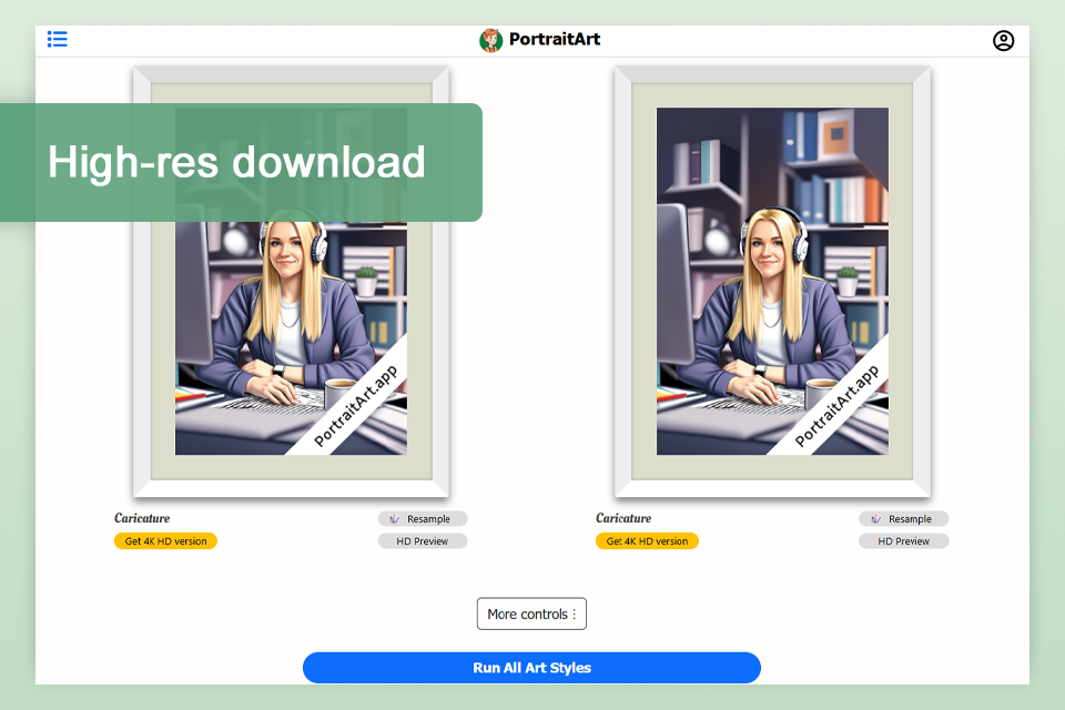 portraitart app turn a picture into a caricature app