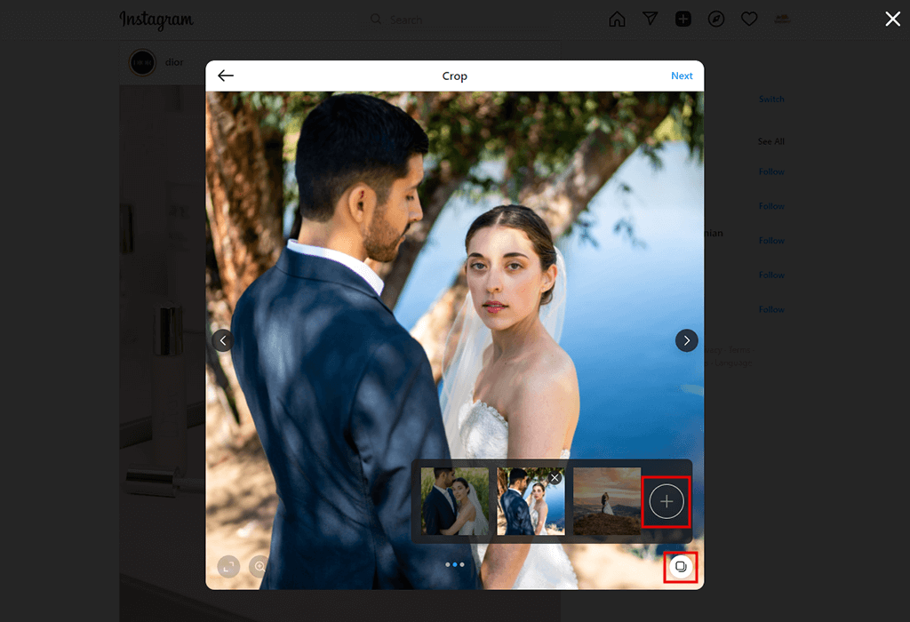 post multiple pictures in instagram carousel