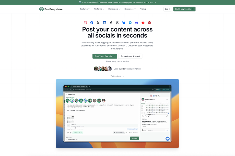 posteverywhere ai social media management tool