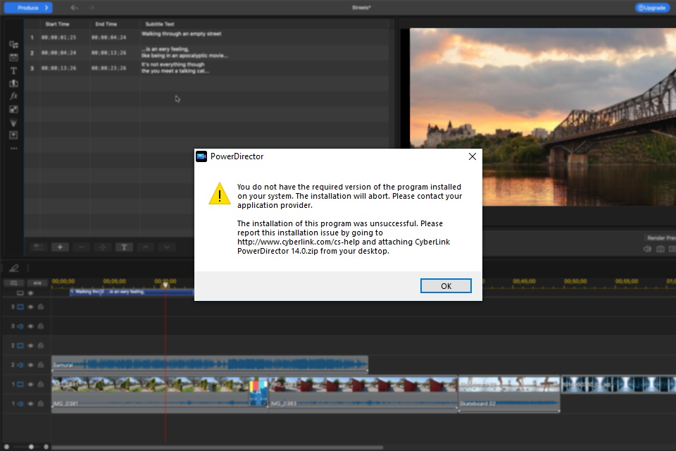 powerdirector crack installation error
