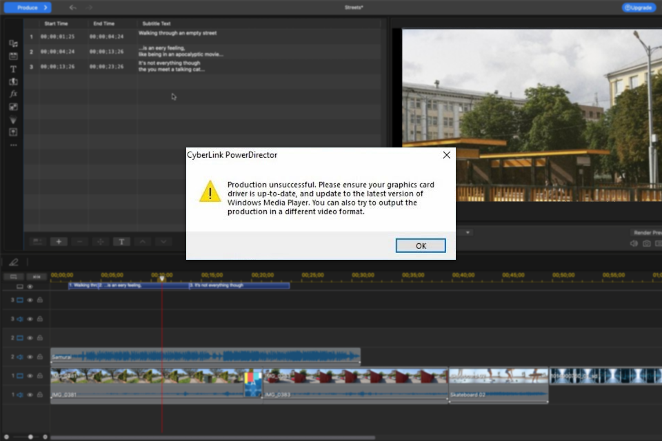 powerdirector crack unsuccessful production