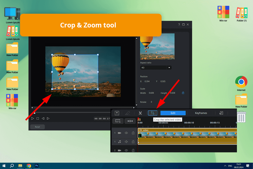 powerdirector video cropping software