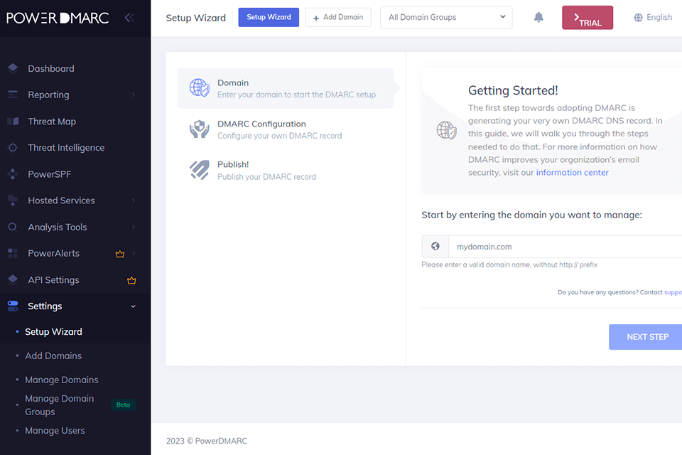 powerdmarc services interface