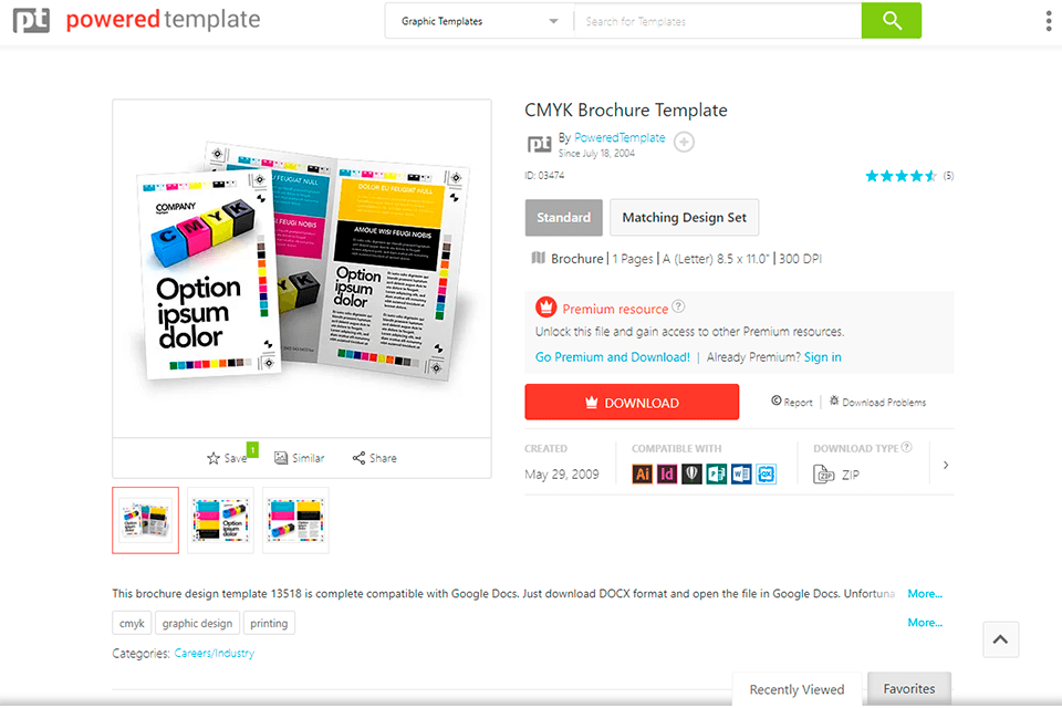 poweredtemplate digital media library brochure