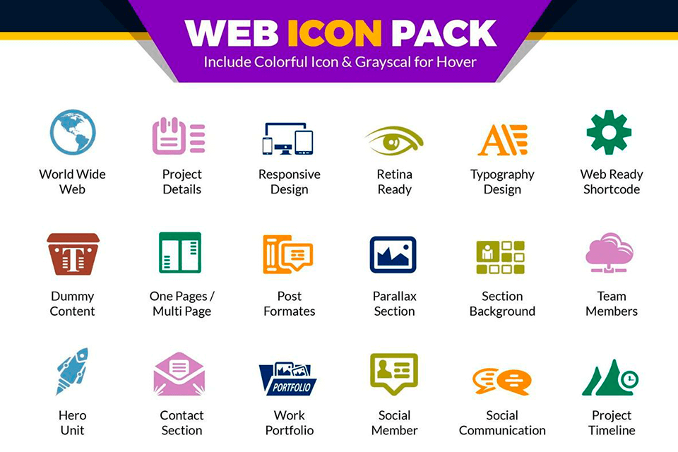 poweredtemplate digital media library icons