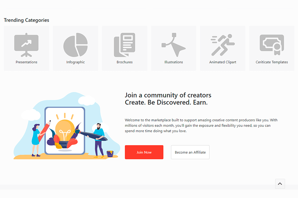 poweredtemplate digital media library interface