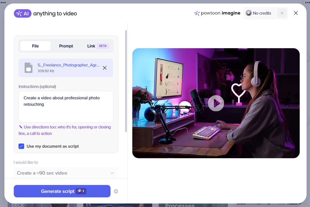 powtoon ai video script generator