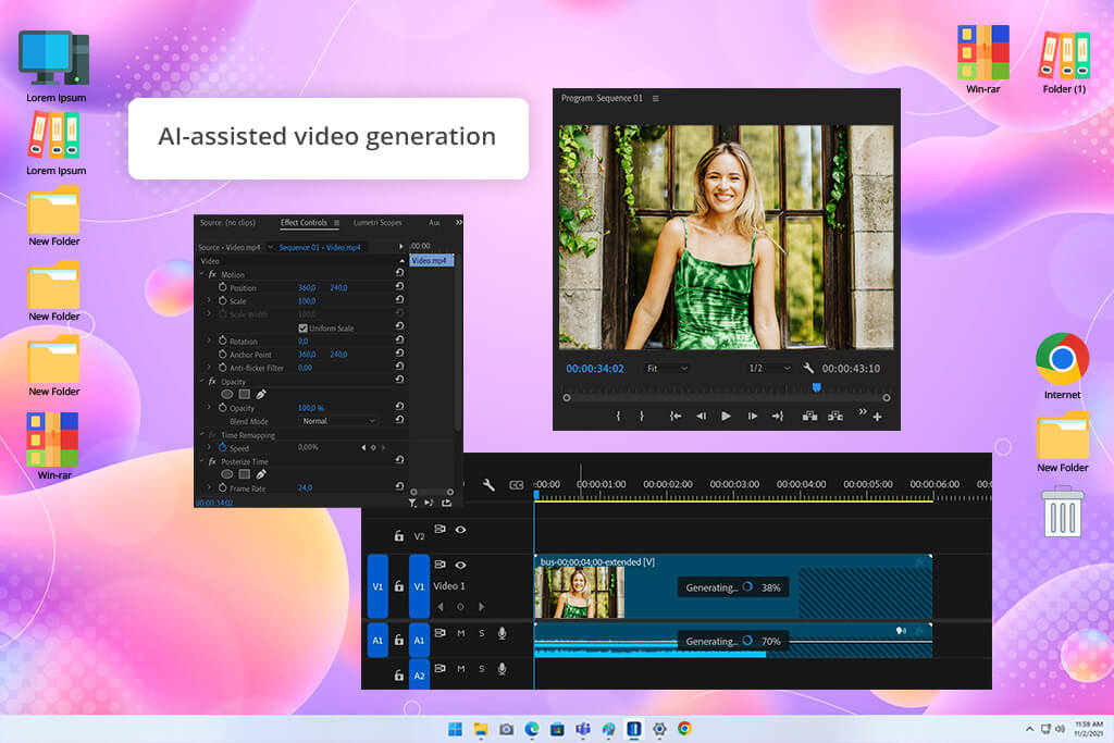 premiere pro generative extend feature