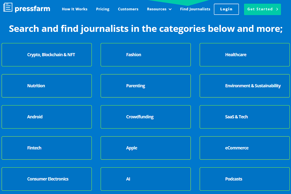 pressfarm agency categories