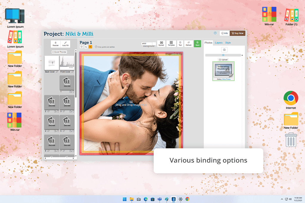 presto yearbooks software interface